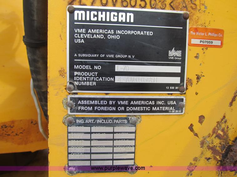 image for item Z9129 1989 Volvo Michigan L70 articulated wheel loader