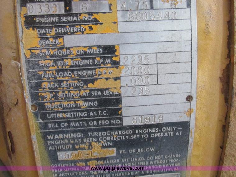 image for item Z9711 Caterpillar D333 six cylinder engine