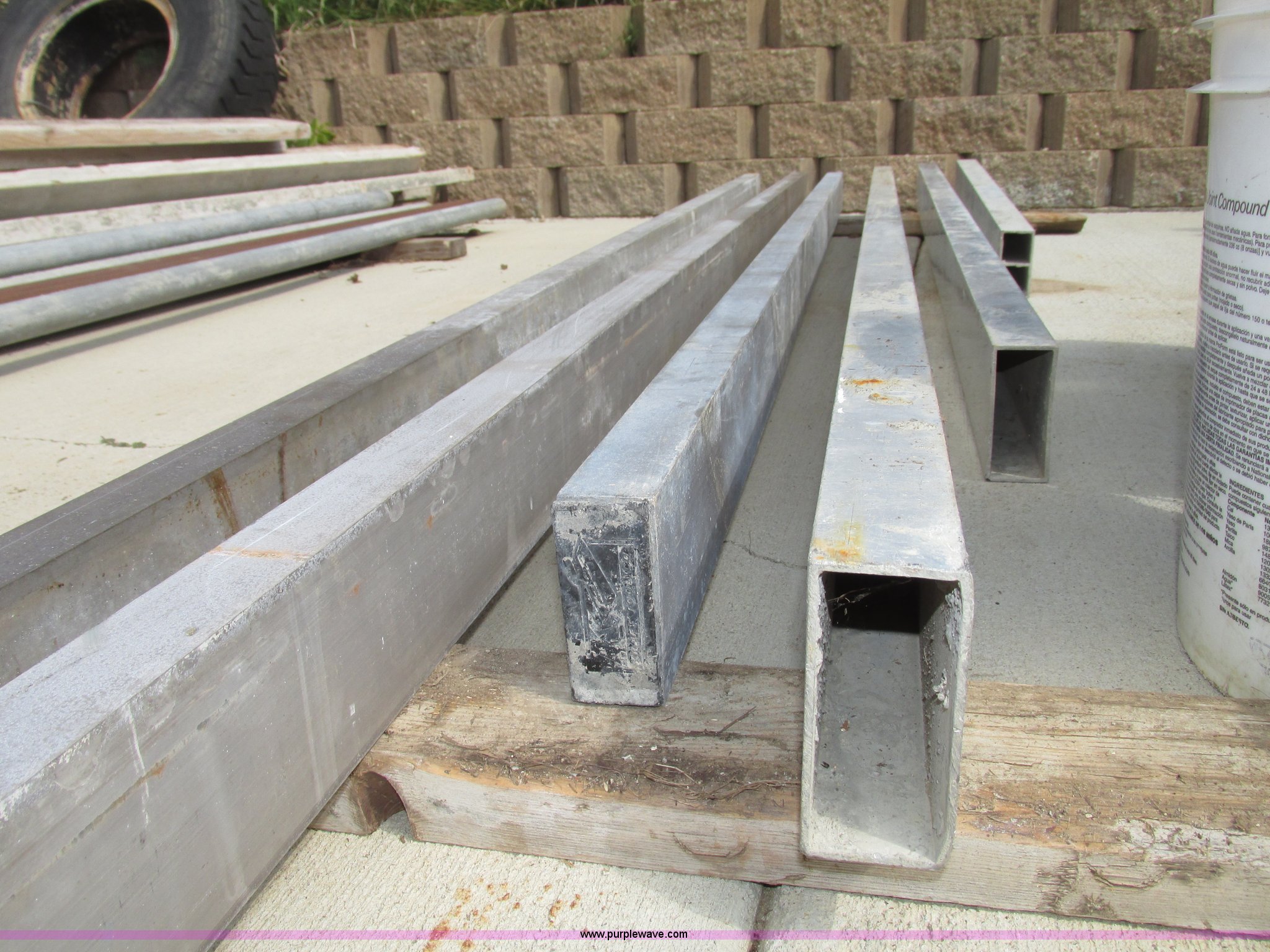 Assorted concrete strike off hand screeds and accessories in Falls City