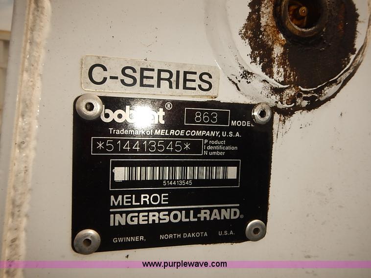 image for item BD9916 1997 Bobcat 863 skid steer