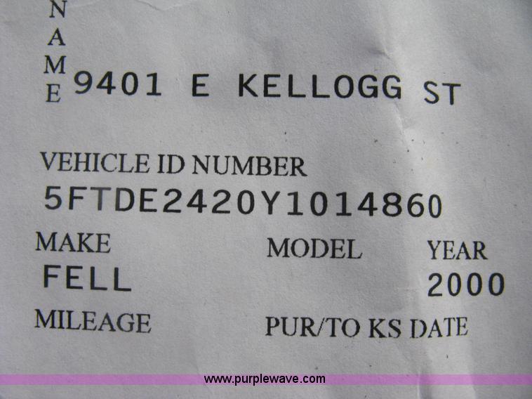 image for item E7943 2000 Felling FT32 equipment trailer