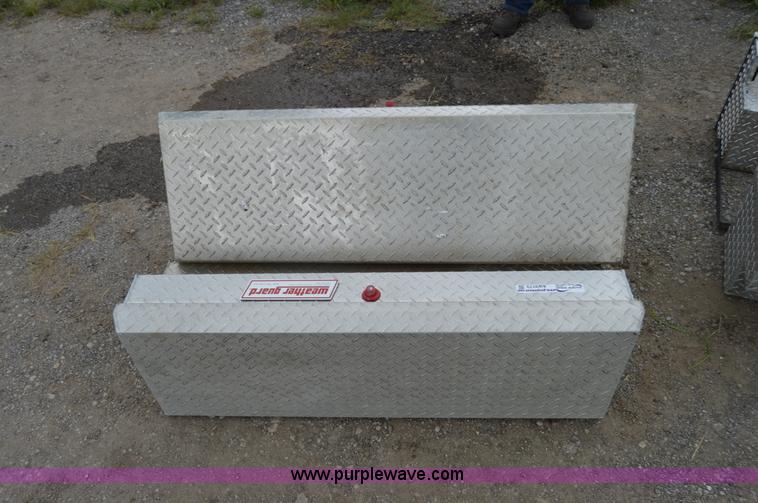 image for item AW9173 (2) WeatherGuard 48" aluminum diamond plate side mount toolboxes