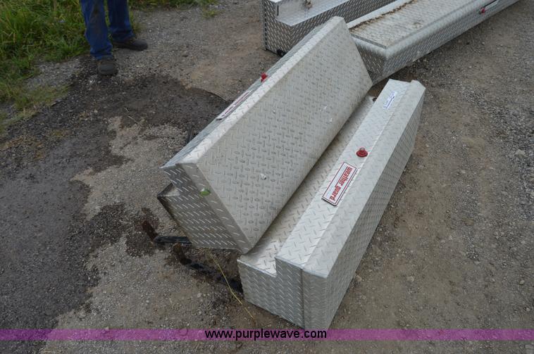 image for item AW9173 (2) WeatherGuard 48" aluminum diamond plate side mount toolboxes