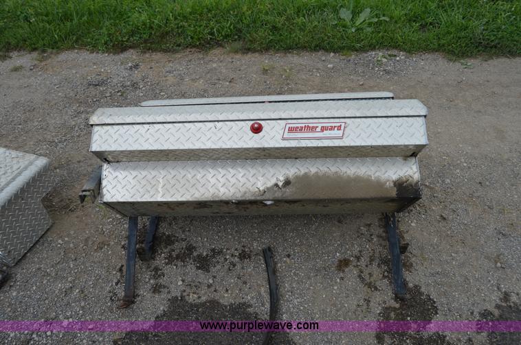 image for item AW9173 (2) WeatherGuard 48" aluminum diamond plate side mount toolboxes