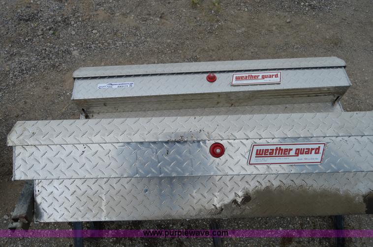 image for item AW9173 (2) WeatherGuard 48" aluminum diamond plate side mount toolboxes