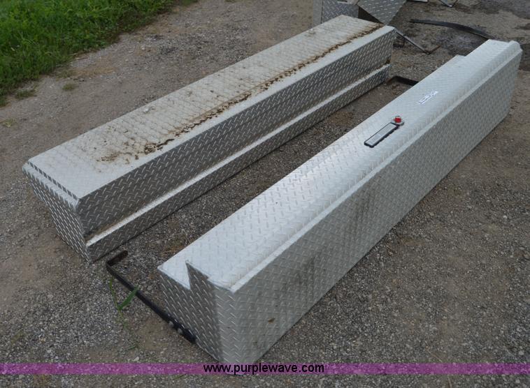 image for item AW9173 (2) WeatherGuard 48" aluminum diamond plate side mount toolboxes