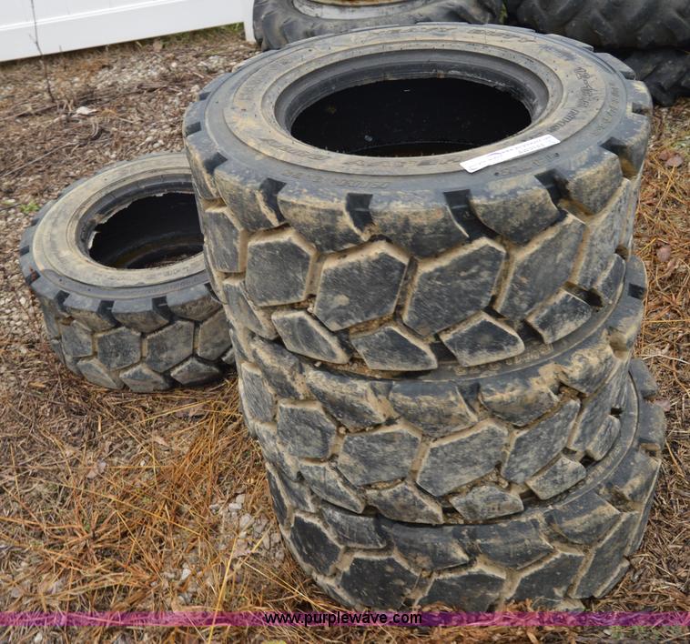 image for item AW9184 (4) Samson 12-16.5 heavy duty skid steer tires