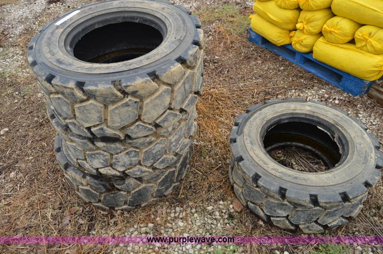 image for item AW9184 (4) Samson 12-16.5 heavy duty skid steer tires