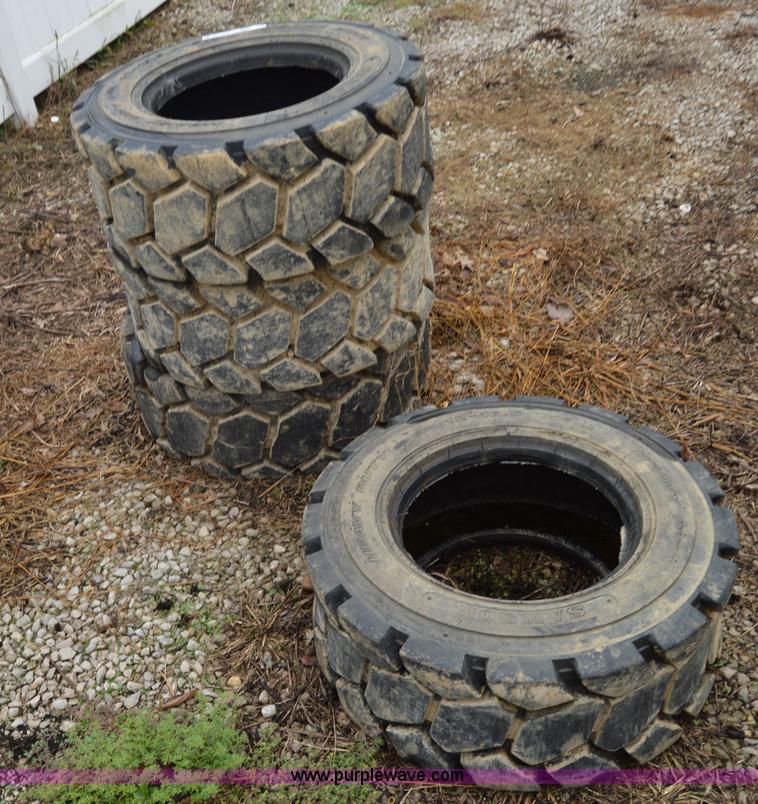 image for item AW9184 (4) Samson 12-16.5 heavy duty skid steer tires