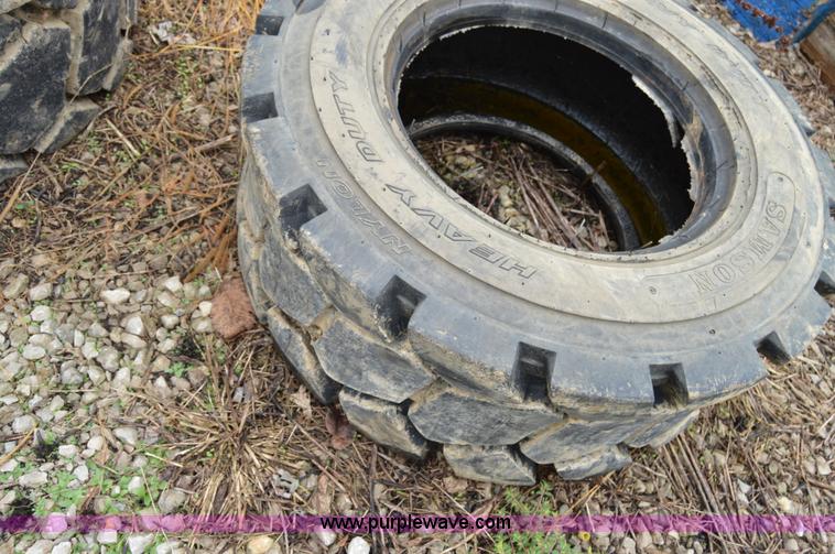 image for item AW9184 (4) Samson 12-16.5 heavy duty skid steer tires
