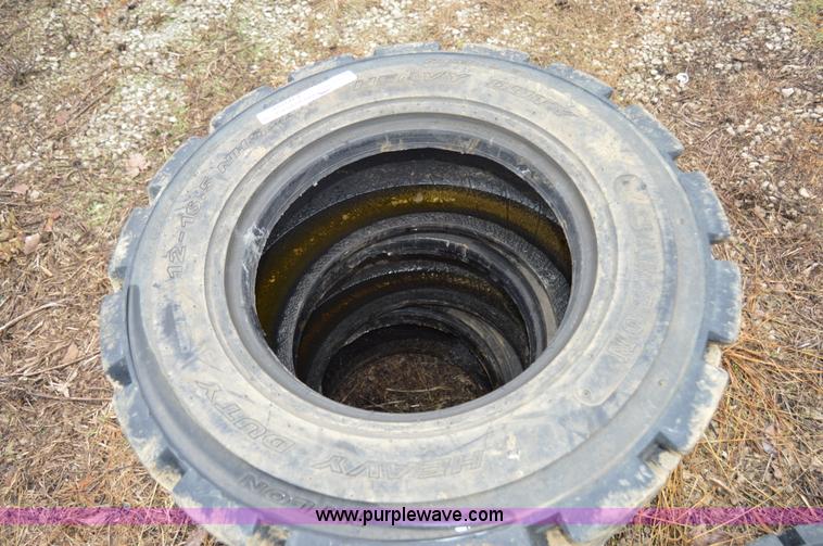 image for item AW9184 (4) Samson 12-16.5 heavy duty skid steer tires