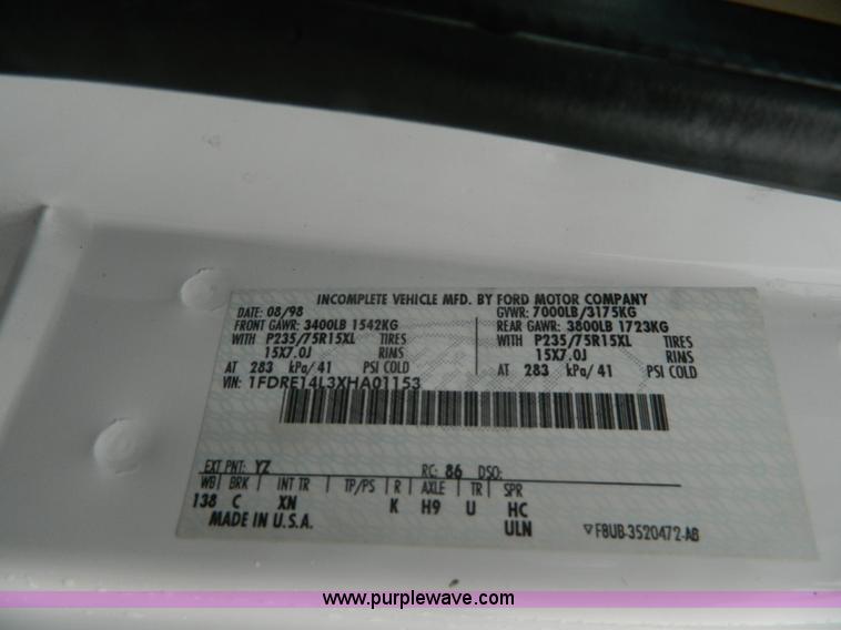 image for item D6107 1999 Ford Econoline E150 conversion van