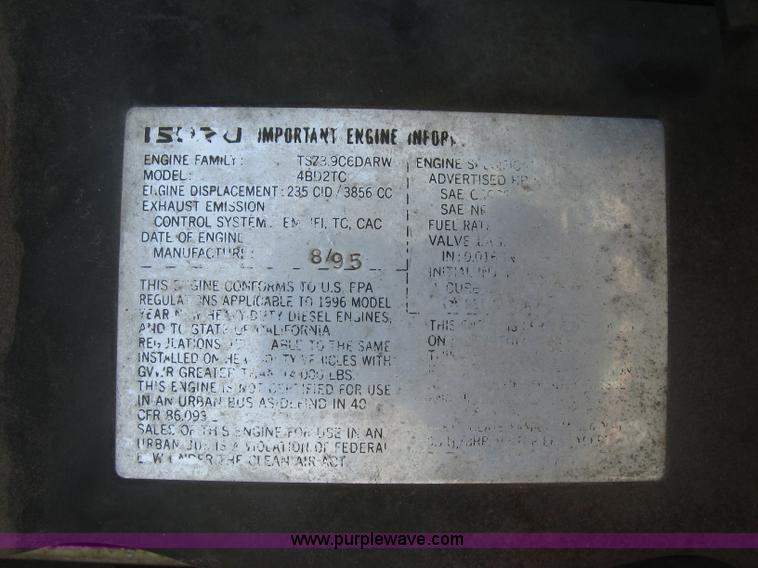 image for item E7964 1996 GMC W4-Forward utility truck