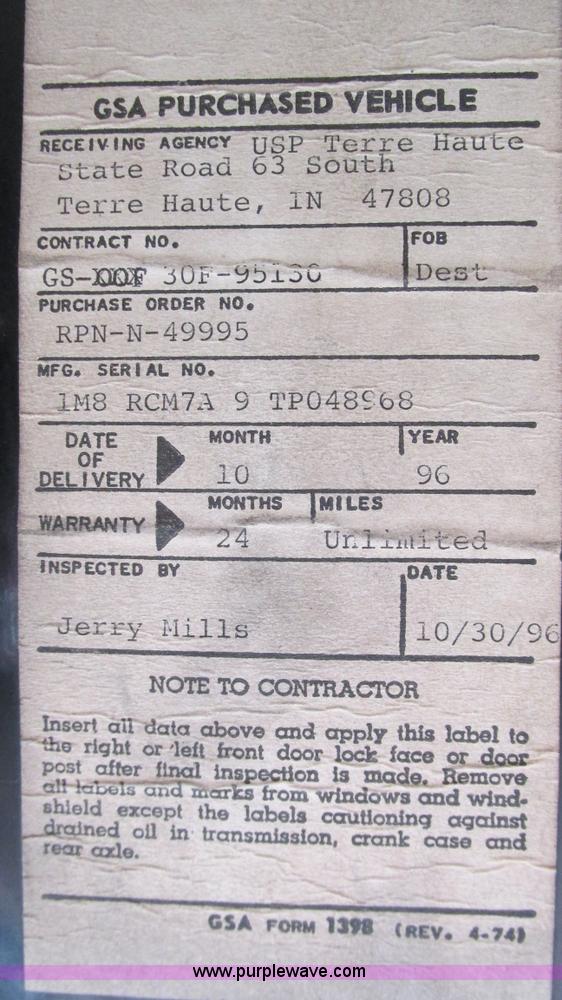 image for item G9102 1996 MCI MC-12 coach bus