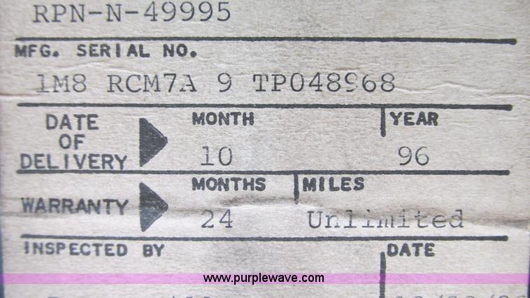 image for item G9102 1996 MCI MC-12 coach bus