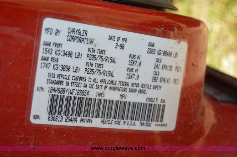 image for item I6487 1998 Dodge Durango SLT SUV