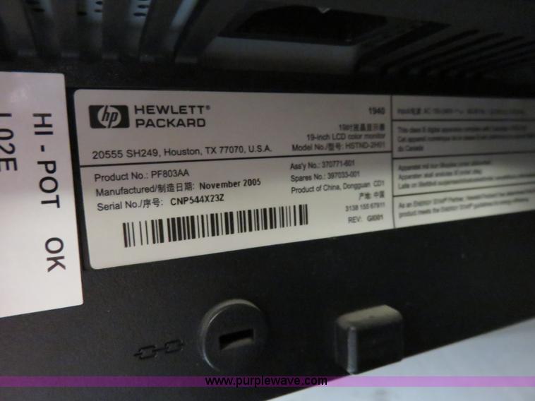 image for item BA9035 (9) HP L1940T 19" flat screen monitors