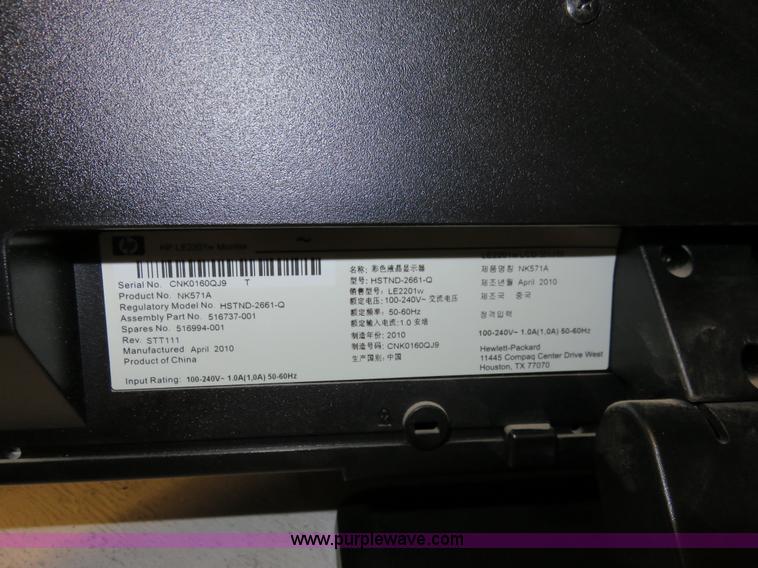 image for item BA9038 (13) HP LE2201W 22" flat screen monitors