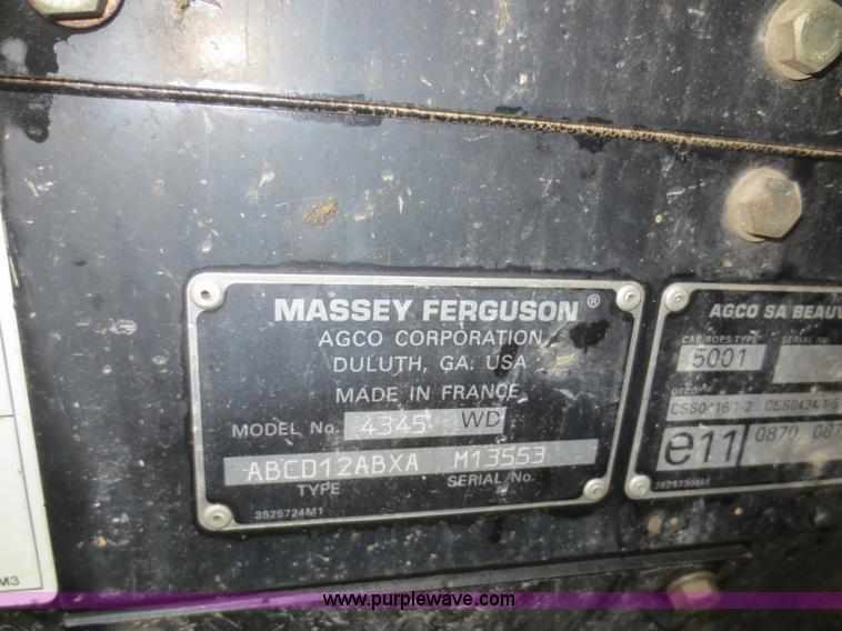 image for item D2162 2003 Massey Ferguson 4345 tractor