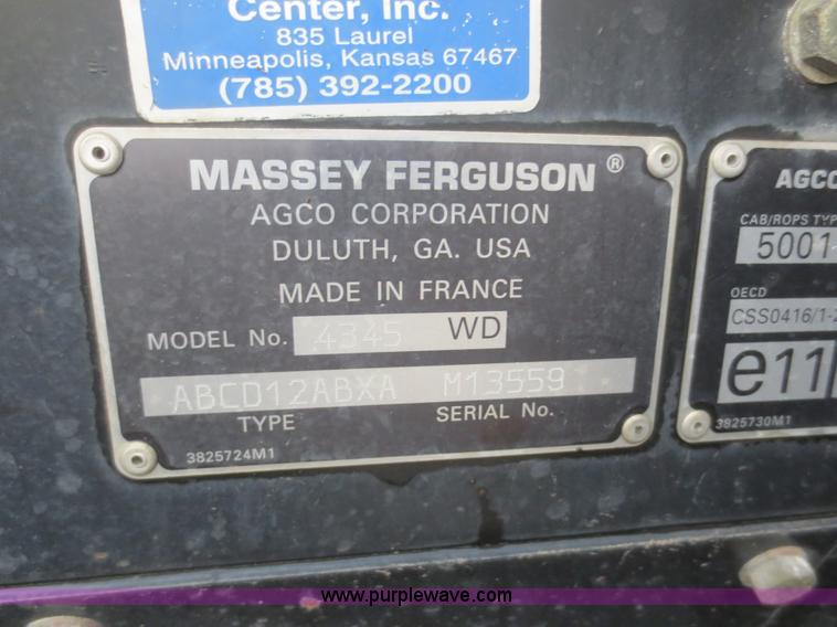 image for item D2164 2003 Massey Ferguson 4345 tractor