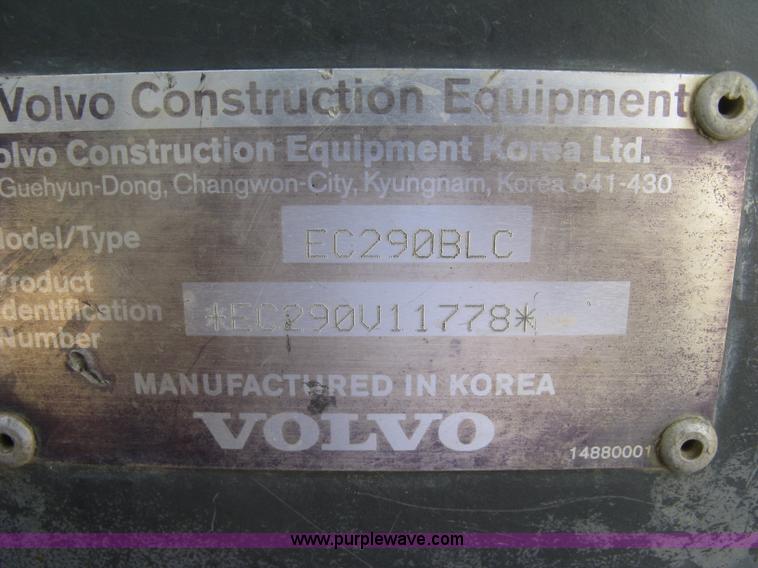 image for item E7957 2004 Volvo EC290B LC excavator