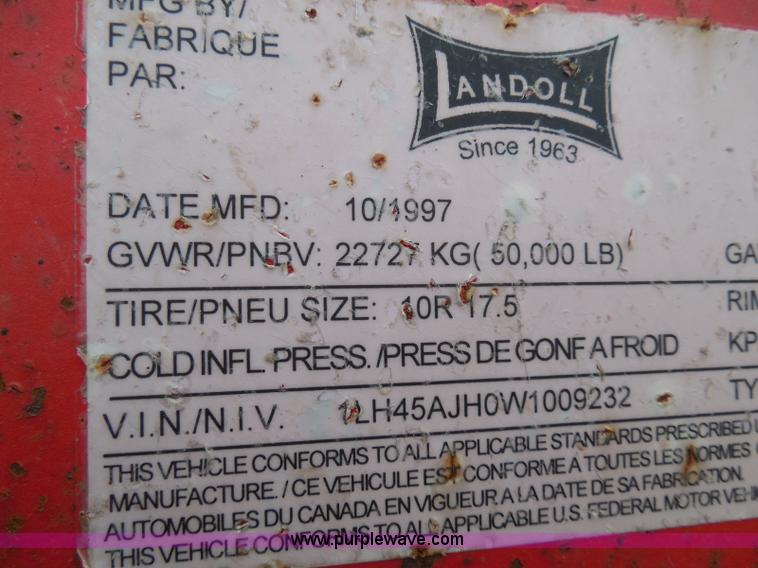 image for item E7958 1998 Landoll 345-31 tilt deck equipment trailer