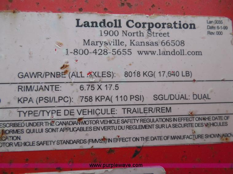 image for item E7958 1998 Landoll 345-31 tilt deck equipment trailer