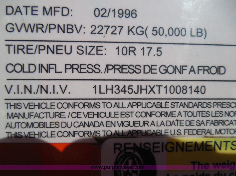 image for item E7960 1996 Landoll 345-31 tilt deck equipment trailer