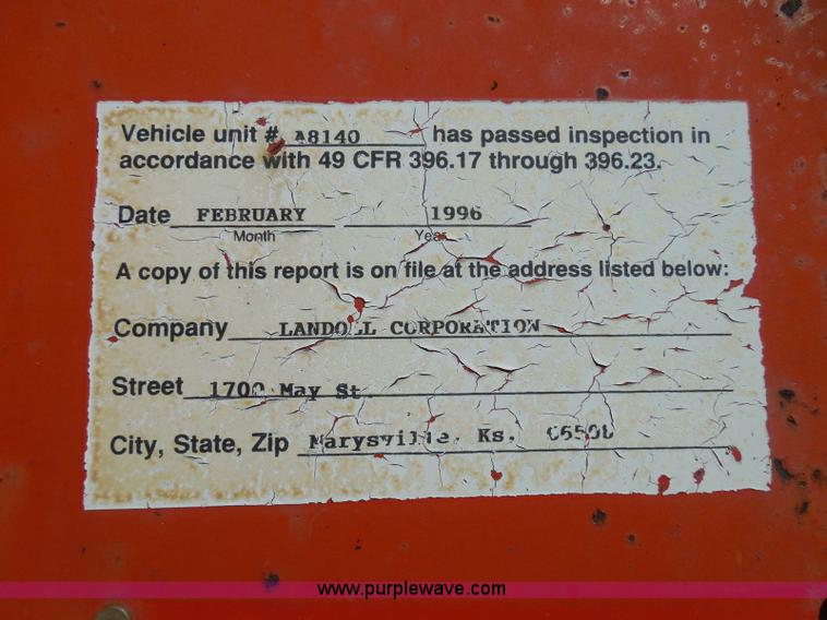 image for item E7960 1996 Landoll 345-31 tilt deck equipment trailer