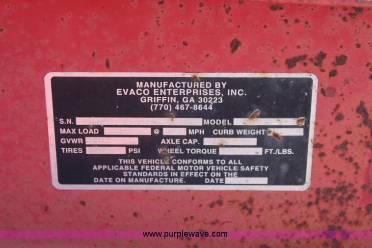 image for item I5808 1999 Evaco hydraulic tilt deck trailer