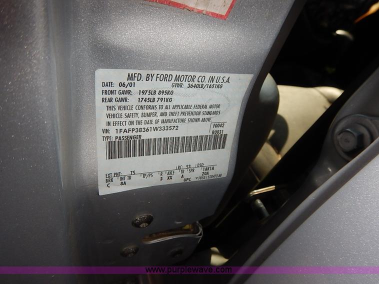 image for item I5424 2001 Ford Focus ZTS