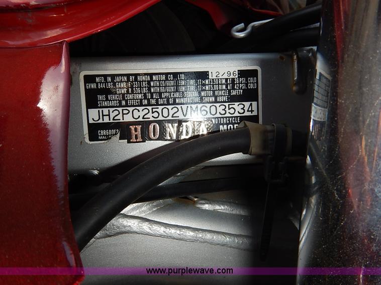 image for item I5427 1997 Honda CBR600 motorcycle