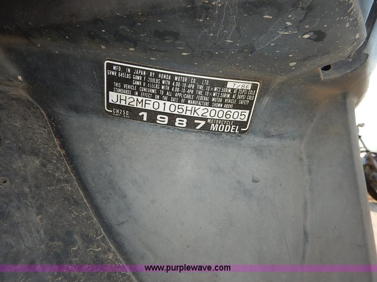 image for item I5458 1987 Honda MC moped