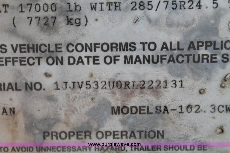 image for item E4295 1994 Wabash SA102.3CW dry van trailer