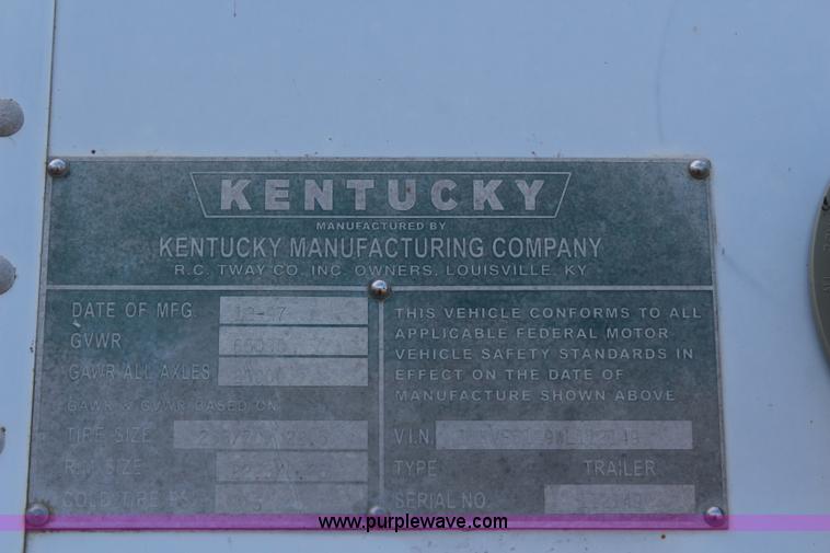 image for item J1125 1998 Kentucky moving van trailer