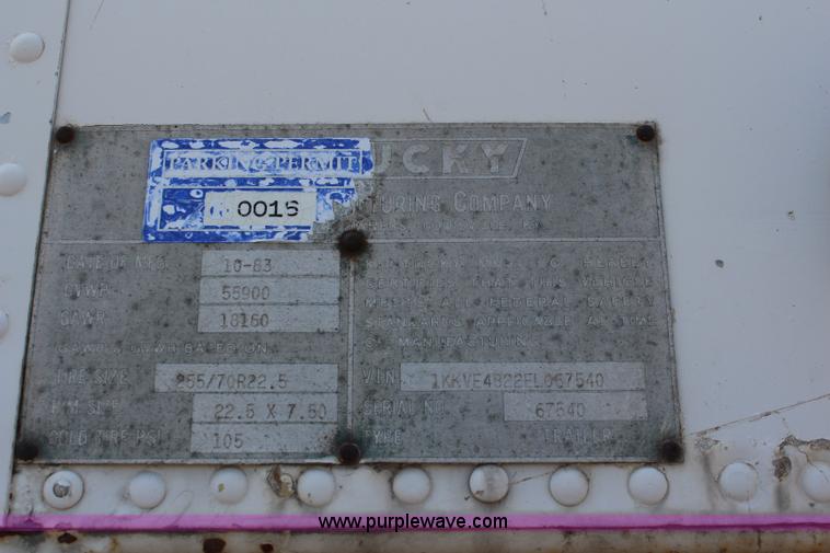 image for item J1127 1984 Kentucky moving van trailer