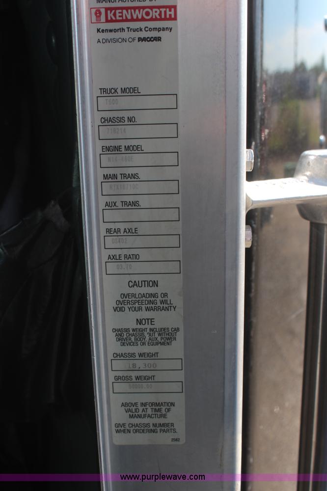 image for item J2077 1996 Kenworth T600 semi truck