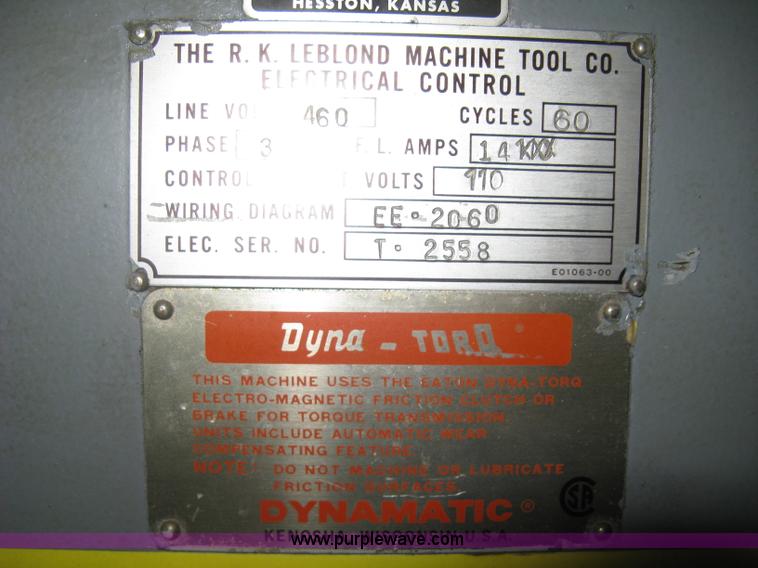 image for item BE9189 R.K. LeBlond lathe