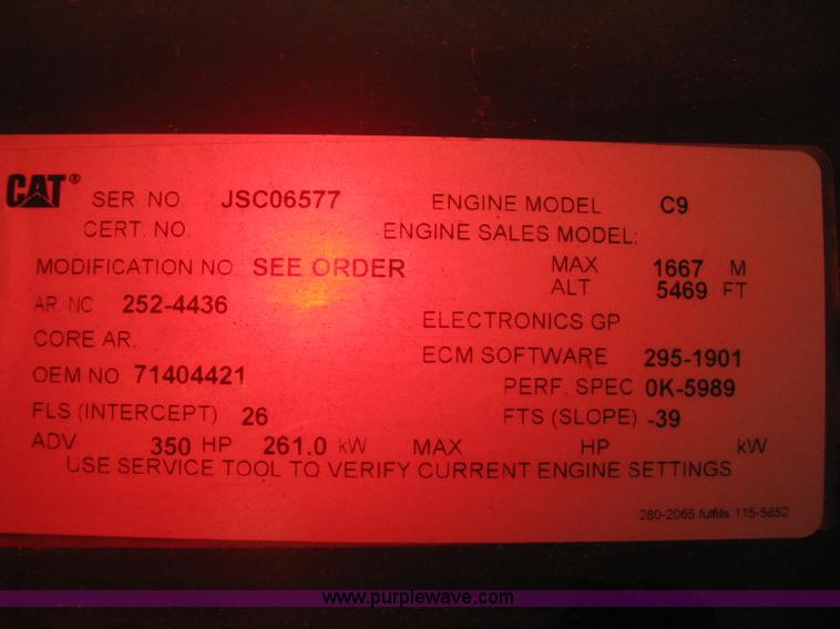 image for item BE9191 Caterpillar C-9 diesel engine