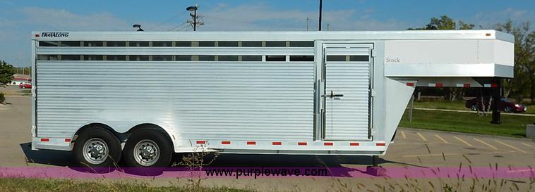 image for item I5457 2004 Liberty 20' gooseneck stock trailer