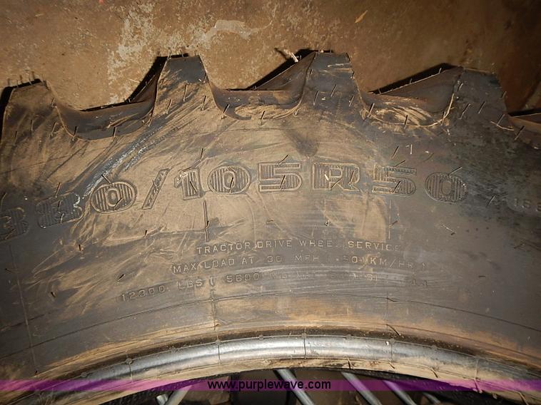 image for item J3067 (2) Firestone 380/105R50 tires