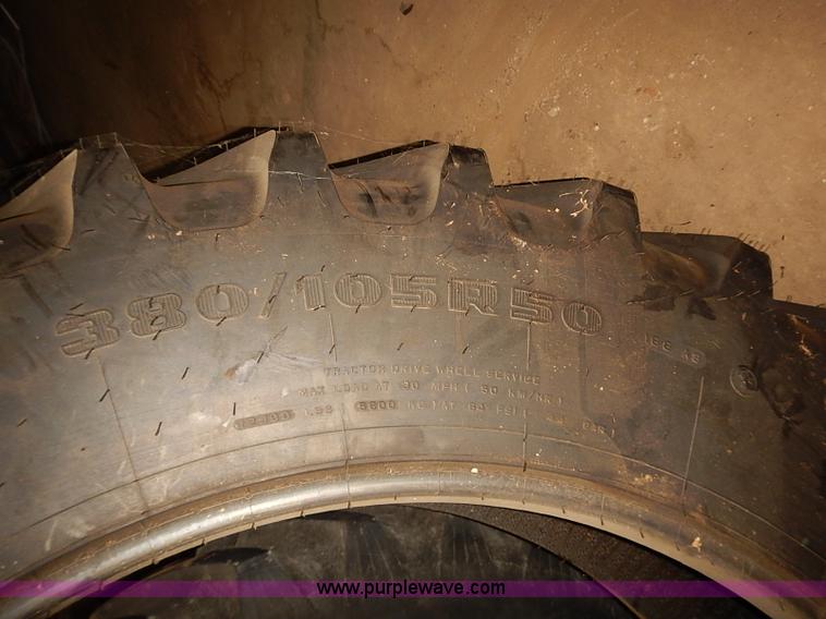 image for item J3067 (2) Firestone 380/105R50 tires