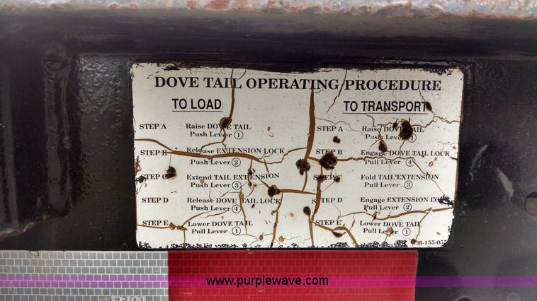 image for item AW9164 1996 Trail King TK70HT-462 lowboy trailer