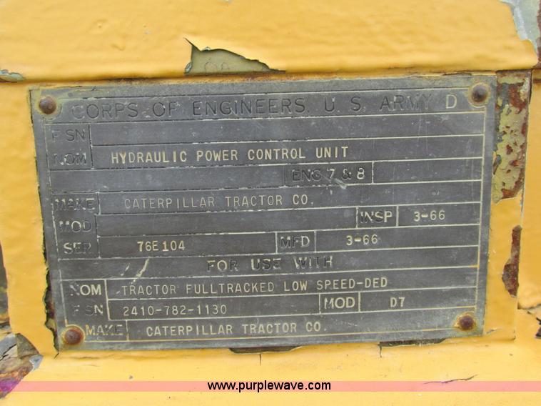 image for item AW9882 1966 Caterpillar D7E dozer