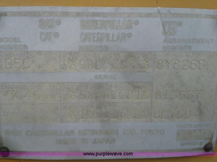 image for item AW9894 1994 Caterpillar D5C XL dozer