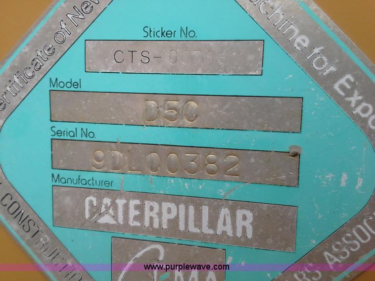 image for item AW9894 1994 Caterpillar D5C XL dozer