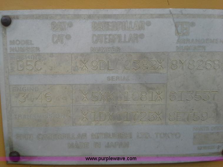 image for item AW9894 1994 Caterpillar D5C XL dozer