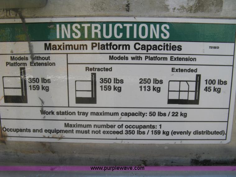 image for item E7987 2002 Genie GR15 runabout man lift