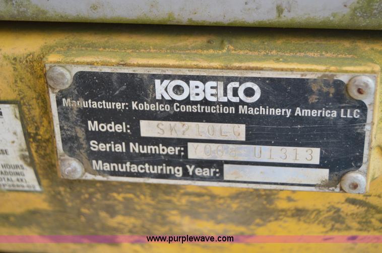 image for item F8339 2004 Kobelco SK210LC excavator