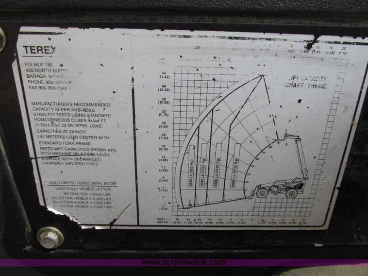 image for item G9939 2005 Terex TH644C Hi-Profile telehandler